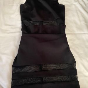 Black Kardashian Kollection Knee Length Dress